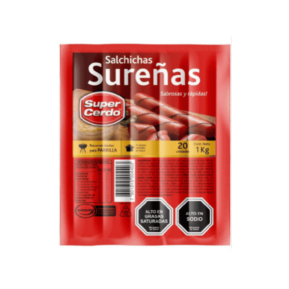 Salchicha sureña super cerdo 1kg